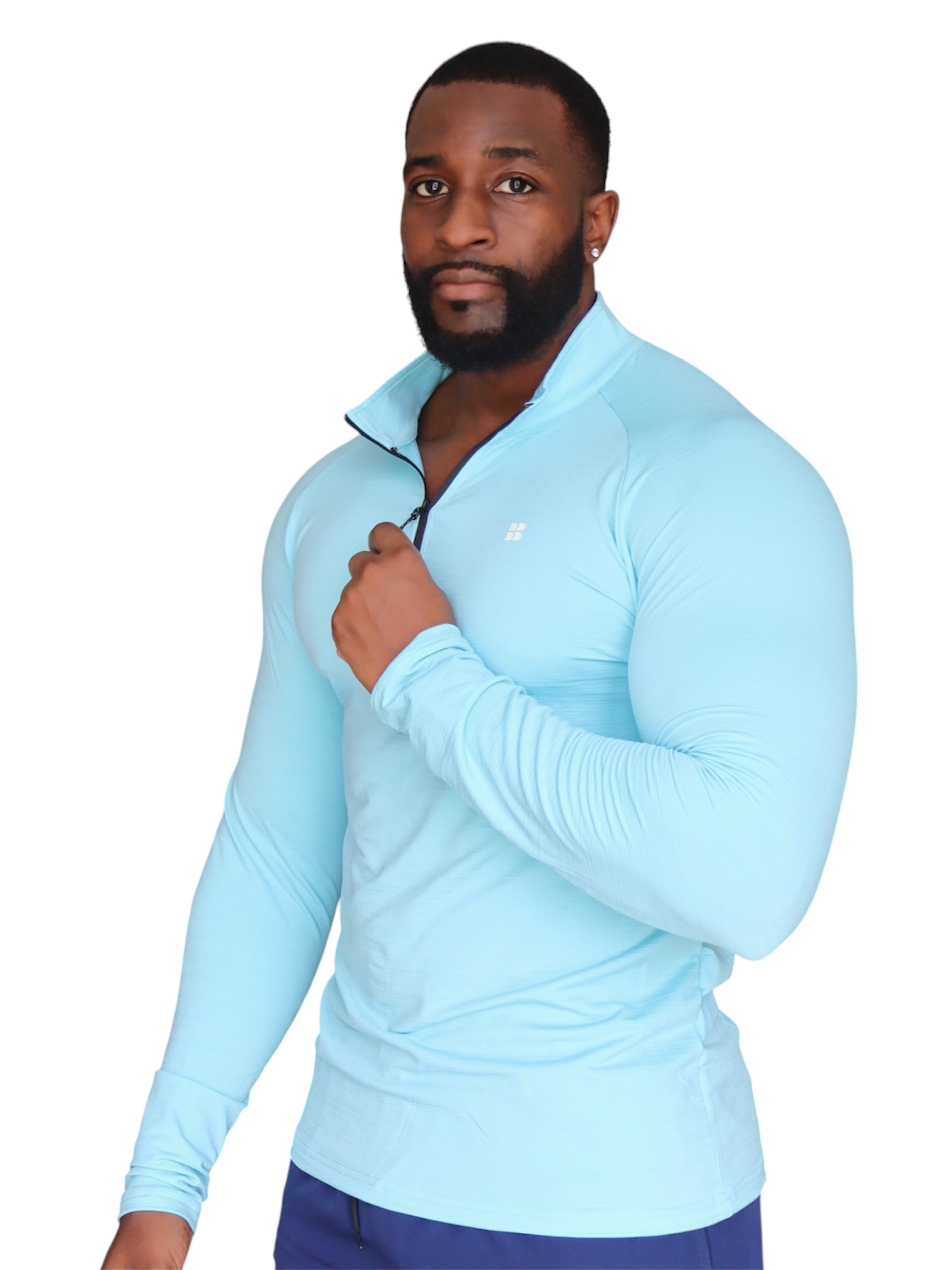 Pulse 1/4 Zip Sky blue