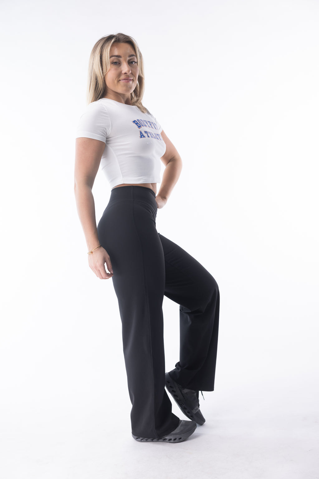 Iconic Varsity Crop Top White