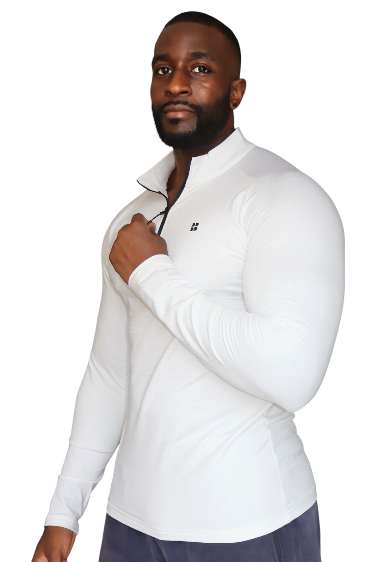 Pulse 1/4 Zip White